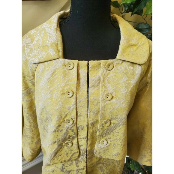 BOB MACKIE Jacket Yellow & Silver Retro SZ 12 - Picture 4 of 12